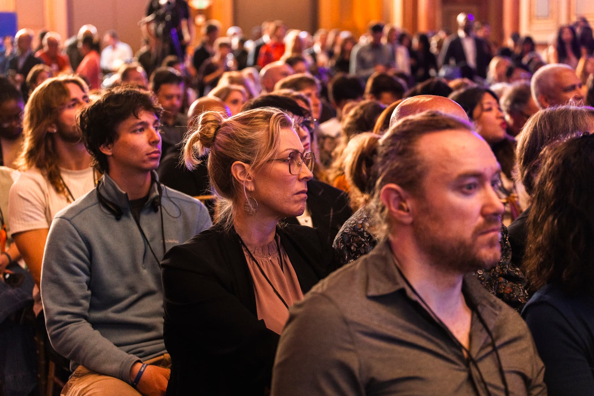 An engaged afternoon audience at 945 Market Street during Human+Tech Week
