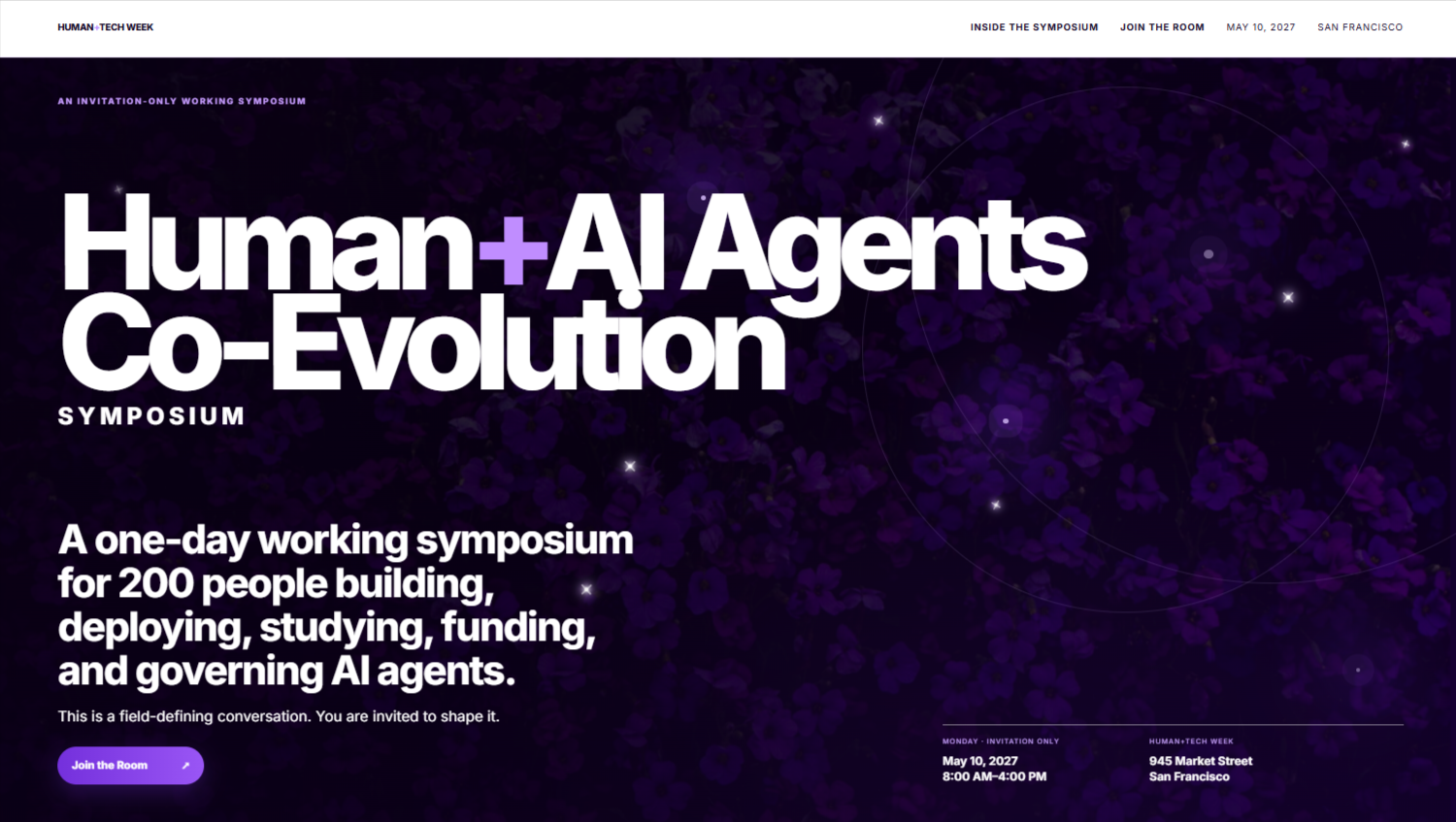Human+AI Agents Co-Evolution symposium website